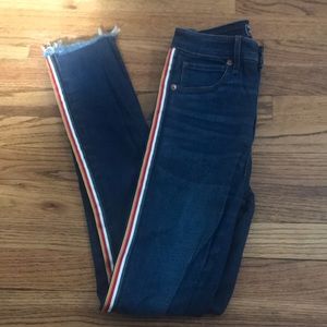 Jeans with side stripe
